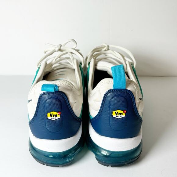 NIKE AIR VAPORMAX PLUS WHITE BLUE SHOES SIZE MEN 9 SNEAKERS NO BOX 924453-104 - Picture 5 of 6